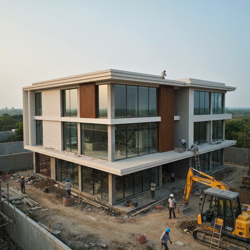 Modern villa construction